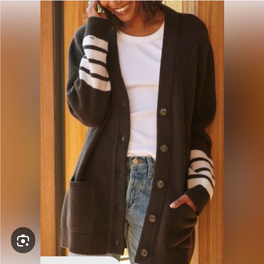 Outerknown Cameron Boyfriend Cardigan in Brown Size XS